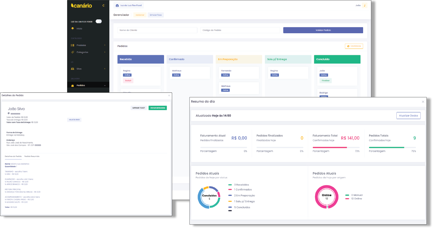 gerenciador de pedidos